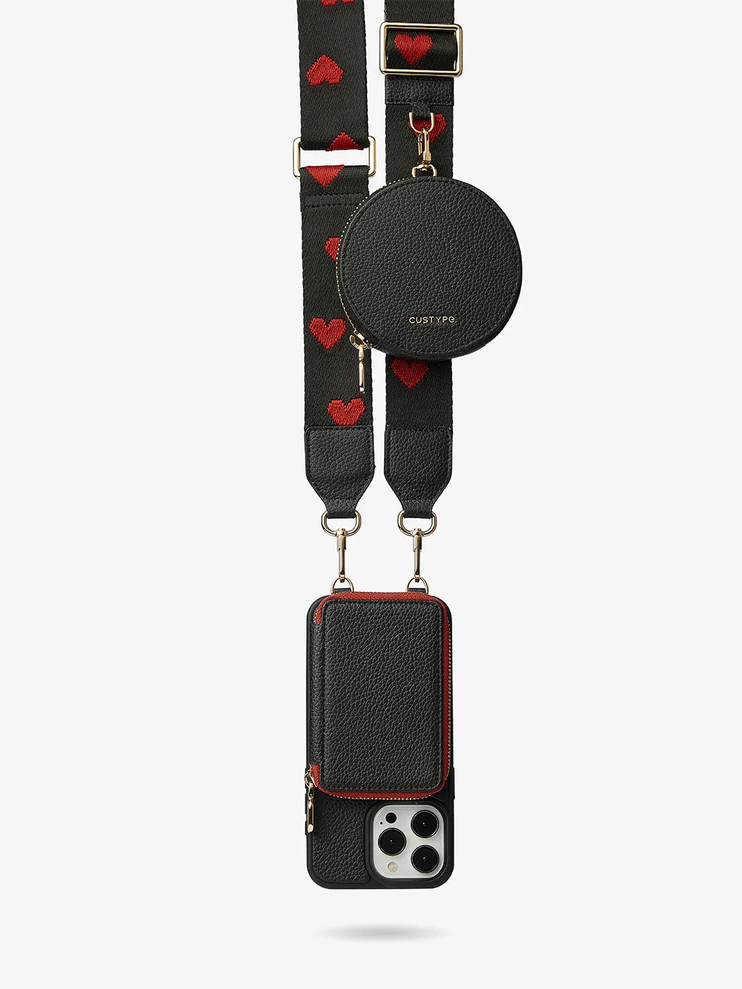Vivid Kit- Webbing Crossbody Phone Case Round Pouch Set