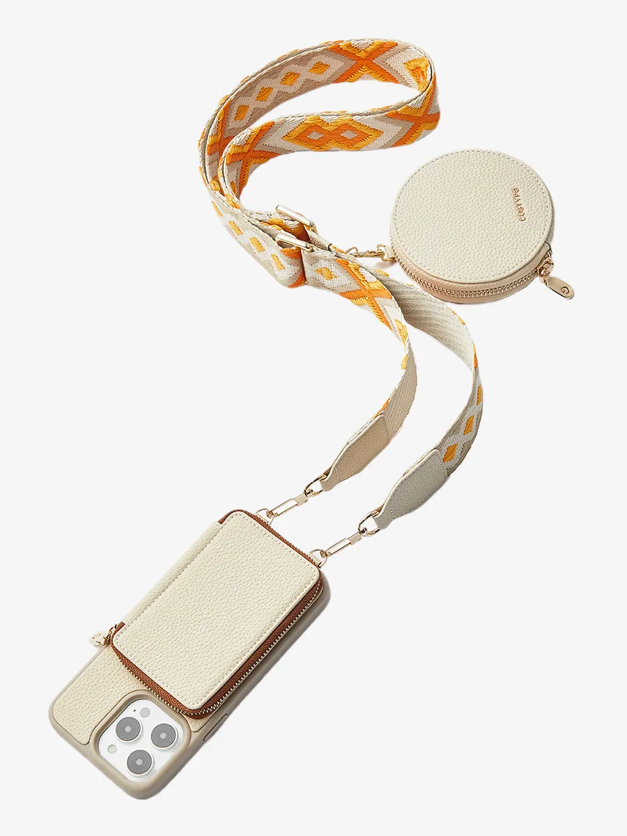 Vivid Kit- Webbing Crossbody Phone Case Round Pouch Set