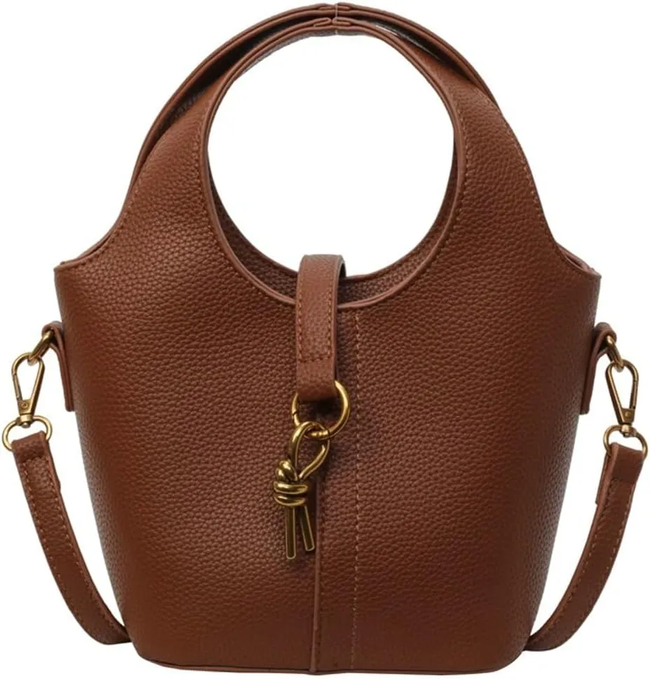 Women's PU Leather Hobo Shoulder Crossbody Bag - Vintage Tote Small Handbag Purse