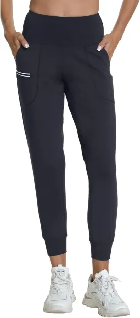 Women's Workout Joggers with Pockets-Quick Dry Athletic Lounge Pants for Hiking Yoga and Running